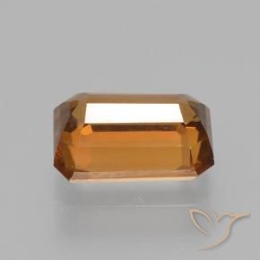 Zircon Orange terre naturelle Octogone / coupe Émeraude, 1.64 ct, VVS-VS