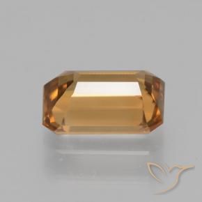 Zircon Orange brun naturelle Octogone / coupe Émeraude, 1.36 ct, VVS