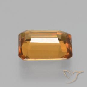 Zircon Orange terre naturelle Octogone / coupe Émeraude, 1.41 ct, VVS