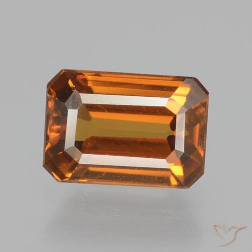 1.64ct Naturel Orange brunâtre Zircon, Taille émeraude, VVS