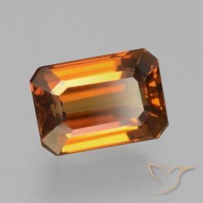 Zircon Orange brunâtre naturelle Octogone / coupe Émeraude, 1.64 ct, VVS