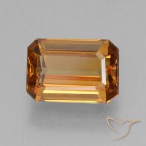 Zircon Orange brun naturelle Octogone / coupe Émeraude, 1.37 ct, VVS