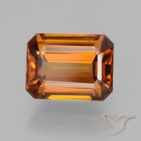 Zircon Orange moyen naturelle Octogone / coupe Émeraude, 1.61 ct, VVS