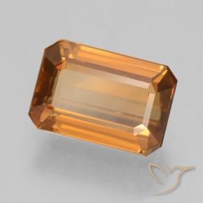 Zircon Orange moyen naturelle Octogone / coupe Émeraude, 1.26 ct, VVS