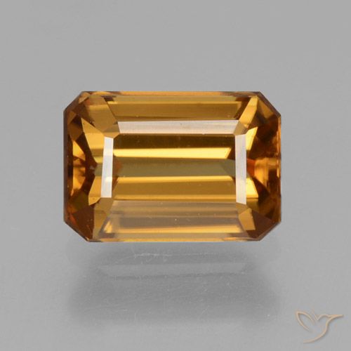 1.44ct Naturel Orange brun Zircon, Taille émeraude, VVS-VS