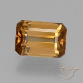 Zircon Orange brun naturelle Octogone / coupe Émeraude, 1.44 ct, VVS-VS
