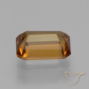 Zircon Orange brun naturelle Octogone / coupe Émeraude, 1.44 ct, VVS-VS