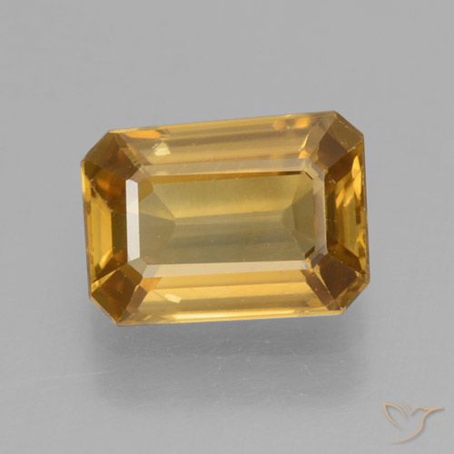 1.38ct Naturel Orange moyen Zircon, Taille émeraude, VVS