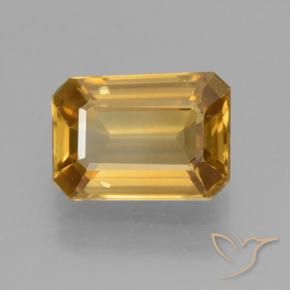 Zircon Orange moyen naturelle Octogone / coupe Émeraude, 1.38 ct, VVS