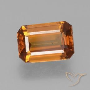 Zircon Orange brunâtre naturelle Octogone / coupe Émeraude, 1.32 ct, VVS