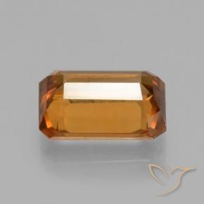 Zircon Orange foncé naturelle Octogone / coupe Émeraude, 1.67 ct, VVS