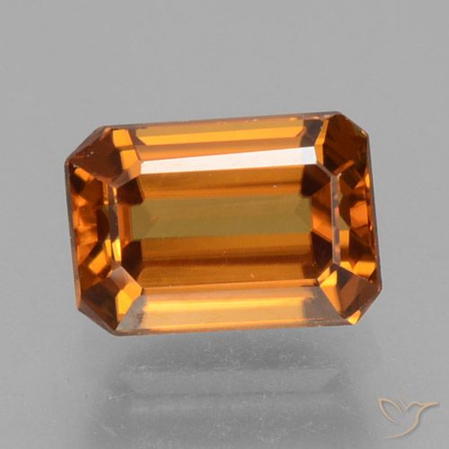 1.19ct Naturel Orange jaunâtre Zircon, Taille émeraude, VVS