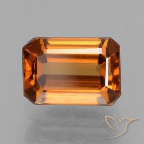 Zircon Orange jaunâtre naturelle Octogone / coupe Émeraude, 1.19 ct, VVS