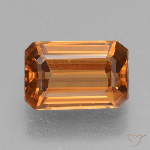 1.22ct Naturel Orange brunâtre Zircon, Taille émeraude, VVS-VS