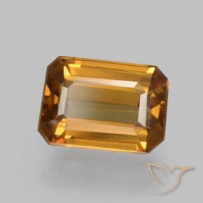 Zircon Orange brun naturelle Octogone / coupe Émeraude, 1.40 ct, VVS-VS