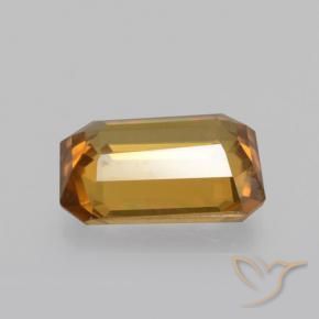 Zircon Orange brun naturelle Octogone / coupe Émeraude, 1.40 ct, VVS-VS