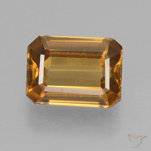 1.43ct Naturel Orange brun Zircon, Taille émeraude, VVS