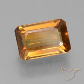 Zircon Orange brun naturelle Octogone / coupe Émeraude, 1.35 ct, VVS