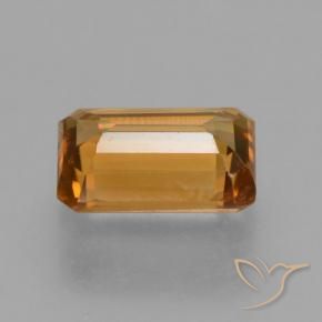 Zircon Orange brun naturelle Octogone / coupe Émeraude, 1.35 ct, VVS