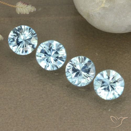 Achetez naturel 2,07ct bleue zircon gems, coupe roude, en provenance cambodge chez gemselect. en stock, livraison internationale!