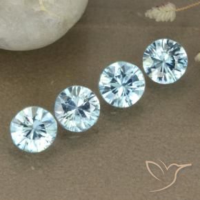 Achetez naturel 2,07ct bleue zircon gems, coupe roude, en provenance cambodge chez gemselect. en stock, livraison internationale!