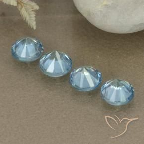 Achetez naturel 2,07ct bleue zircon gems, coupe roude, en provenance cambodge chez gemselect. en stock, livraison internationale!