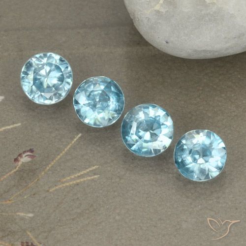 1.94ctw Naturel Bleu bébé Zircon, Tour, VVS-VS