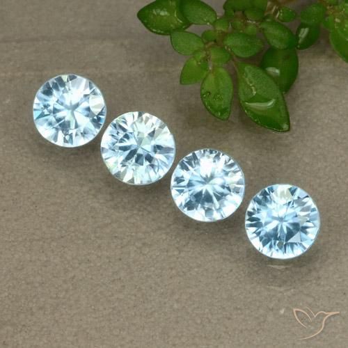 2.05ctw Naturel Bleu bébé Zircon, Tour, VVS-VS