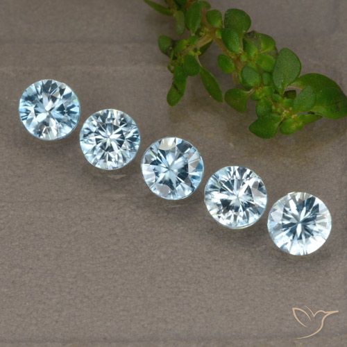 2.40ctw Naturel Bleu Zircon, Tour, VVS-VS