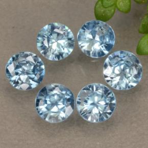 Achetez naturel 1,90ct bleu zircon gems, coupe roude, en provenance cambodge chez gemselect. en stock, livraison internationale!