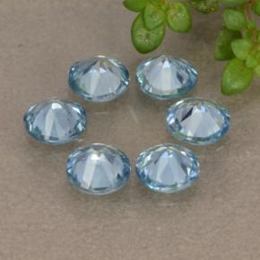Achetez naturel 1,90ct bleu zircon gems, coupe roude, en provenance cambodge chez gemselect. en stock, livraison internationale!