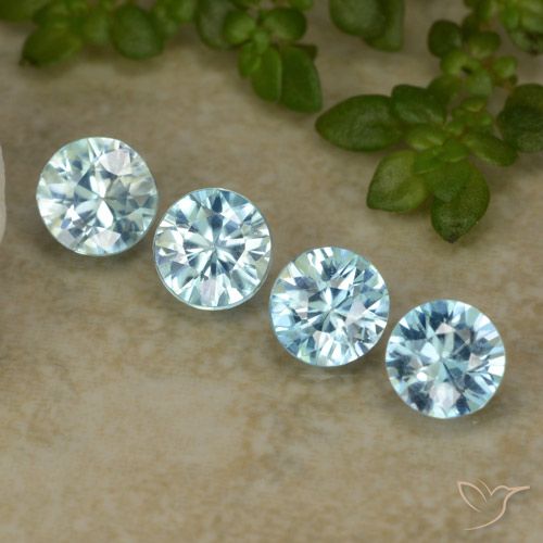 1.96ctw Naturel Bleu bébé Zircon, Tour, VVS-VS