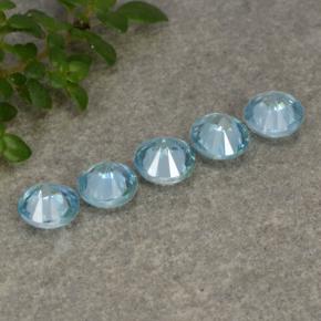 Achetez naturel 2.47ct Bleu Zircon gems, Coupe roude, En provenance Cambodge chez GemSelect. En stock, livraison internationale!