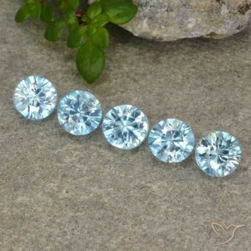 2.51ctw Naturel Bleu bébé Zircon, Tour, VVS-VS