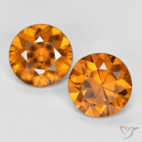 2.14ctw Naturel Orange foncé Zircon, Tour, VVS-VS