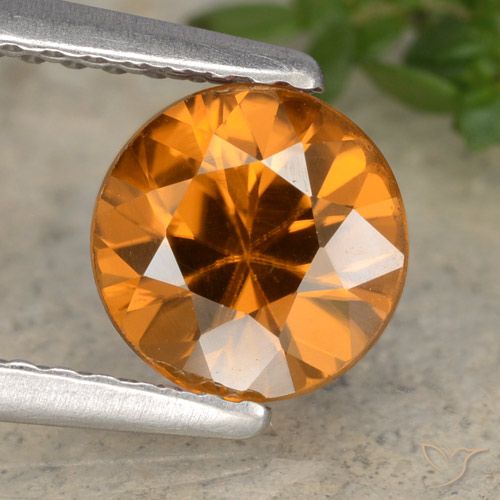 1.54ct Naturel Orange brun Zircon, Tour, VVS-VS