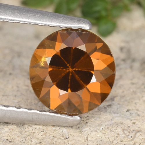 1.61ct Naturel Orange terreux Zircon, Tour, VVS-VS
