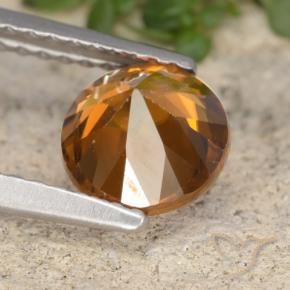 Zircon Orange terreux naturelle Tour, 1.61 ct, VVS-VS