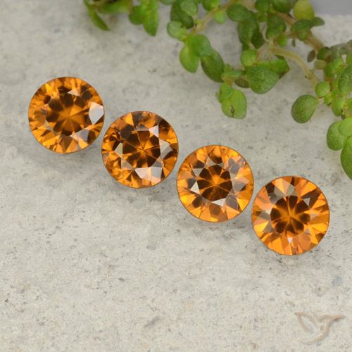 4.38ctw Naturel Orange brun Zircon, Tour, VVS-VS