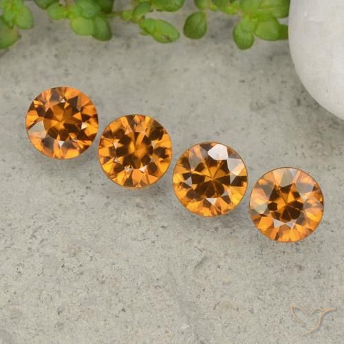 4.27ctw Naturel Orange brun Zircon, Tour, VVS-VS