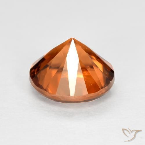 Zircon Orange moyen-foncé naturelle Tour, 1.23 ct, VVS-VS