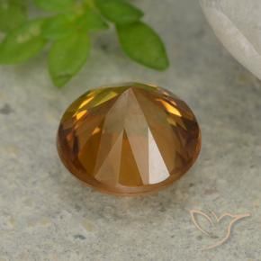 Zircon Orange brun naturelle Tour, 1.24 ct, VVS-VS