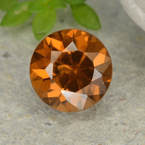 1.20ct Naturel Orange foncé Zircon, Tour, VS