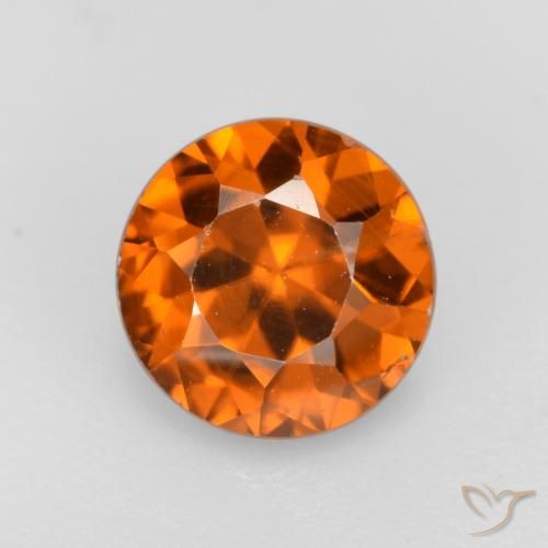 1.14ct Naturel Orange moyen-foncé Zircon, Tour, VS