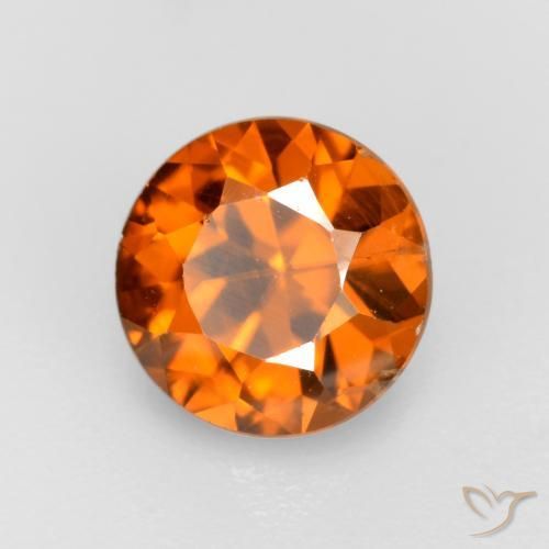 Zircon Orange moyen-foncé naturelle Tour, 1.14 ct, VS
