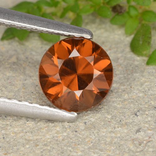 1.26ct Naturel Orange rougeâtre Zircon, Tour, VVS-VS
