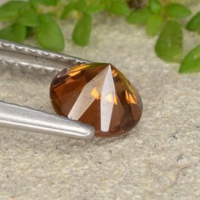 Zircon Orange rougeâtre naturelle Tour, 1.26 ct, VVS-VS