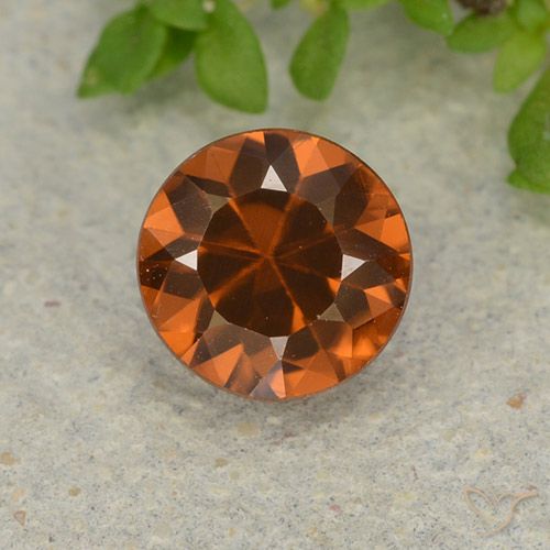 1.19ct Naturel Orange foncé Zircon, Tour, VVS-VS