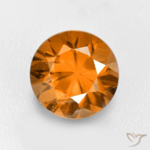 1.25ct Naturel Orange foncé Zircon, Tour, VVS-VS