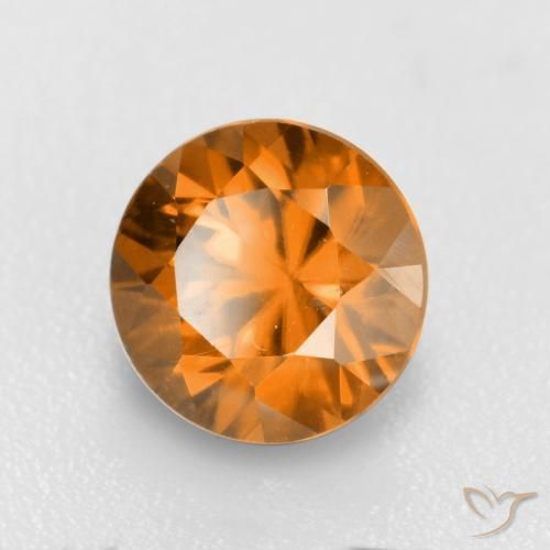 Zircon Orange foncé naturelle Tour, 1.25 ct, VVS-VS